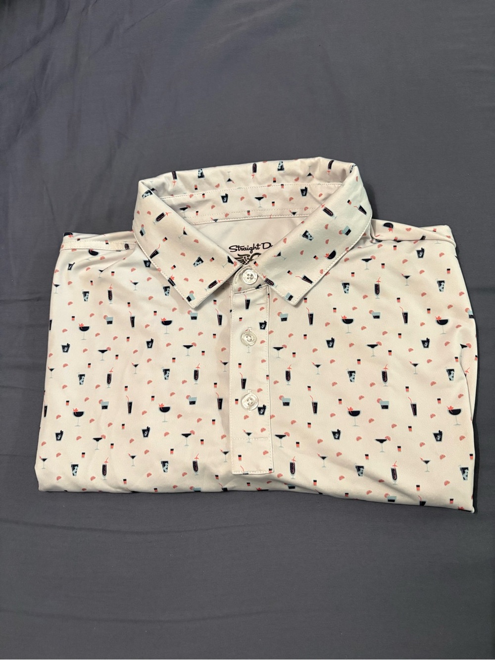 Straight Down Men’s Golf Shirt - Large